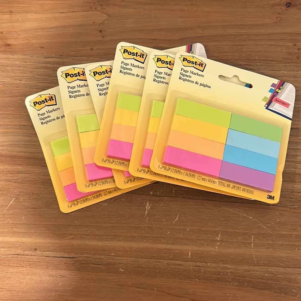 Post It Page Markers (6 pack bundle)